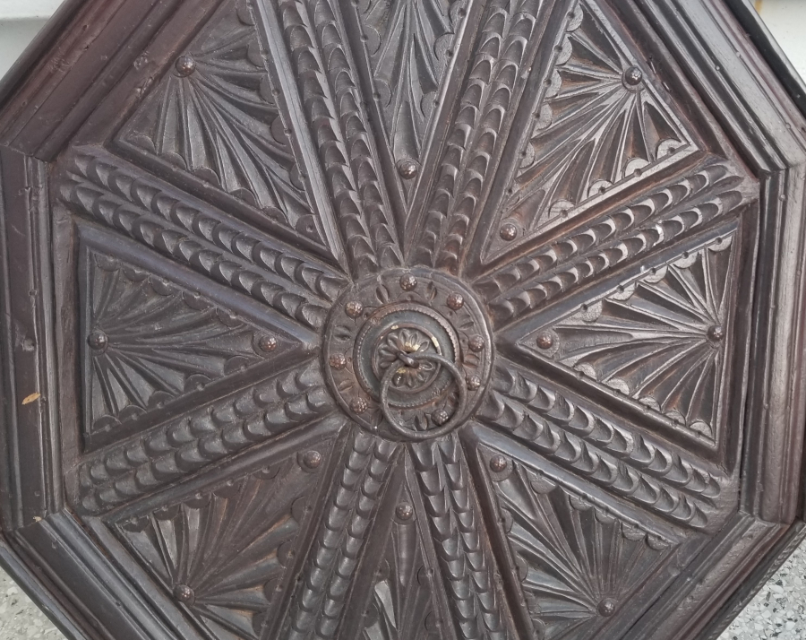 EL OYMA İŞÇİLİKLİ VE METAL APLİKLİ OSMANLI DÖNEMİ TEKKE İŞİ NADİR TAVAN GÖBEĞİ