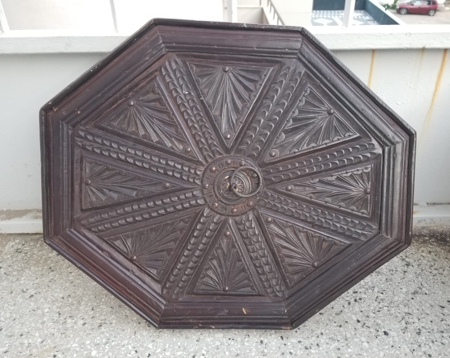 EL OYMA İŞÇİLİKLİ VE METAL APLİKLİ OSMANLI DÖNEMİ TEKKE İŞİ NADİR TAVAN GÖBEĞİ