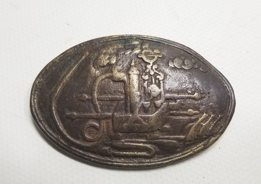 YENİÇERİ REMİZLİ ÇOK NADİR TULUMBACI BÖLÜĞÜ YENİÇERİ KEMER TOKASI