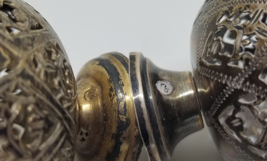 TESTERE VE KALEM İŞÇİLİKLİ OSMANLI DÖNEMİ ÇİFT GÜMÜŞ FİNCAN ZARFI