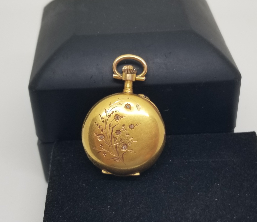 OSMANLI DÖNEMİ ELMAS TAŞLI ALTIN CEP SAATİ