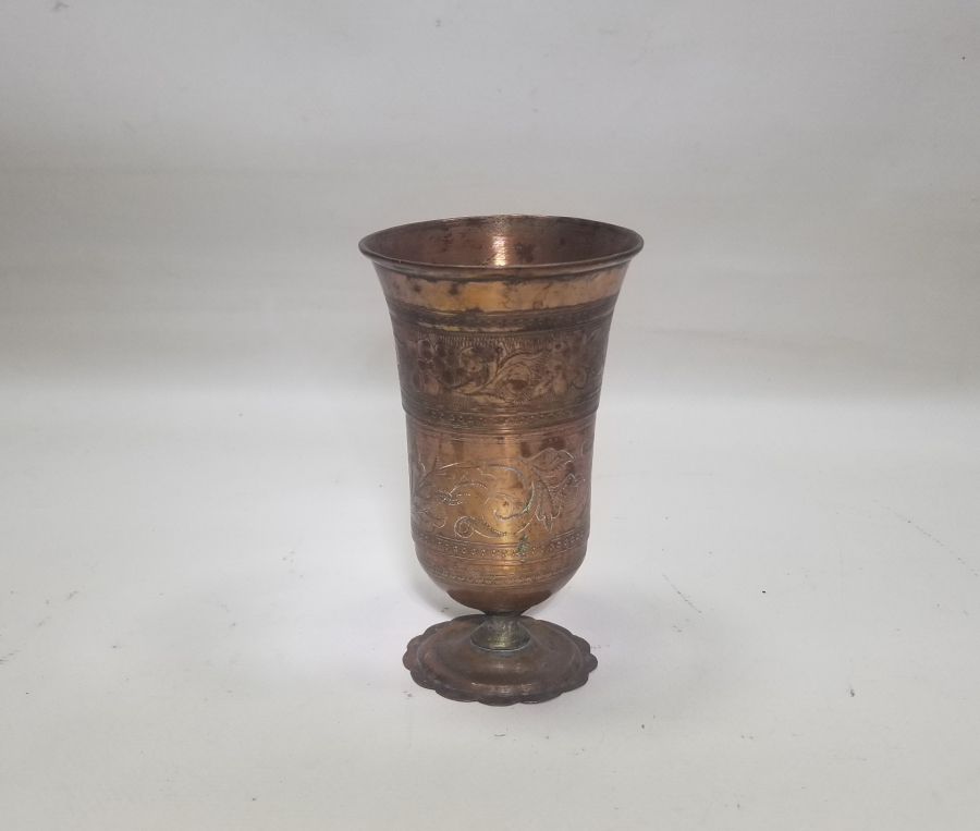 OSMANLI DÖNEMİ ÇOK NADİR KALEM İŞÇİLİKLİ KATLANIR SEYAHAT BARDAĞI