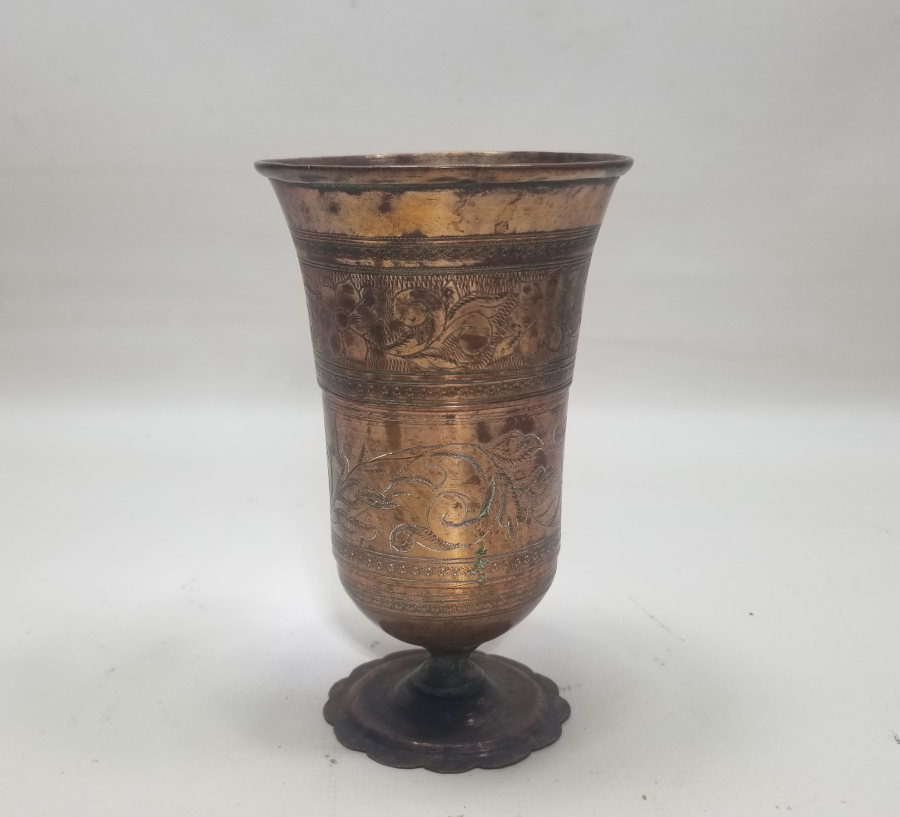 OSMANLI DÖNEMİ ÇOK NADİR KALEM İŞÇİLİKLİ KATLANIR SEYAHAT BARDAĞI