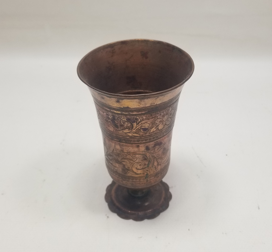 OSMANLI DÖNEMİ ÇOK NADİR KALEM İŞÇİLİKLİ KATLANIR SEYAHAT BARDAĞI