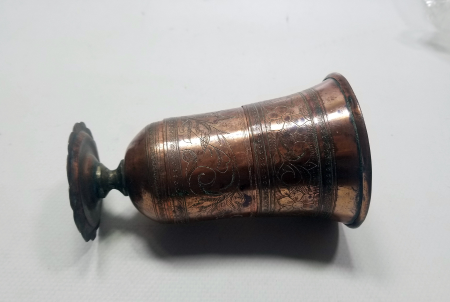 OSMANLI DÖNEMİ ÇOK NADİR KALEM İŞÇİLİKLİ KATLANIR SEYAHAT BARDAĞI