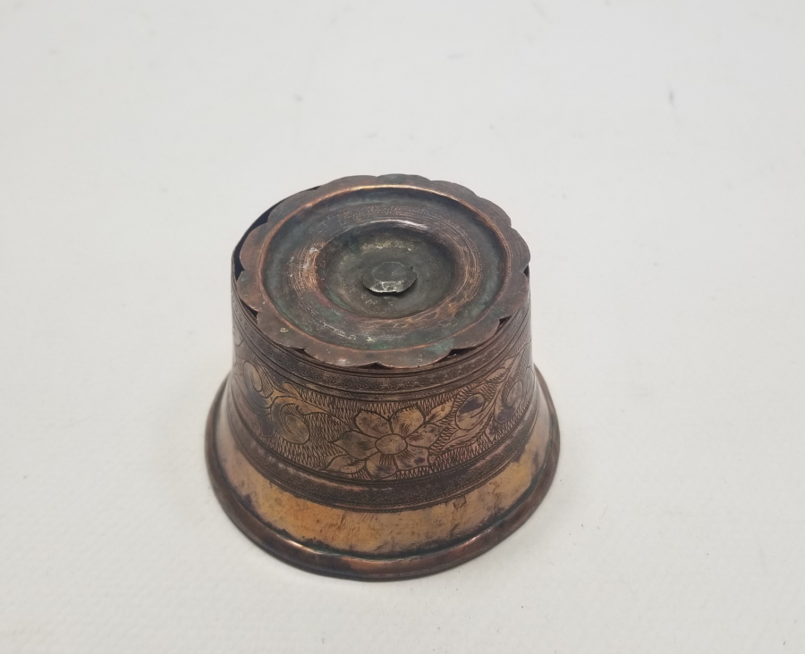 OSMANLI DÖNEMİ ÇOK NADİR KALEM İŞÇİLİKLİ KATLANIR SEYAHAT BARDAĞI