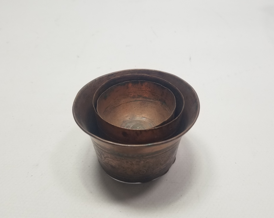 OSMANLI DÖNEMİ ÇOK NADİR KALEM İŞÇİLİKLİ KATLANIR SEYAHAT BARDAĞI