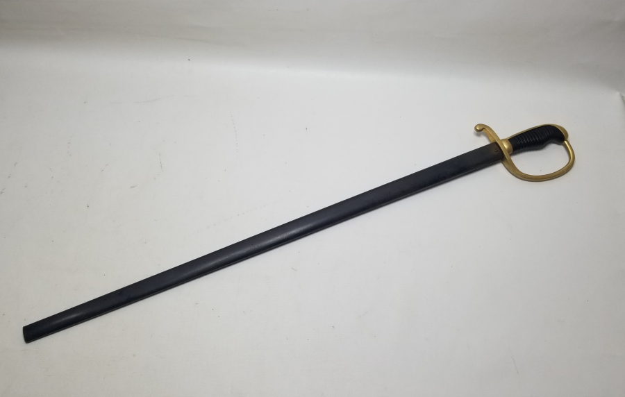 ÜZERİNDE SAHİBİNİN ADININ YAZILI OLDUĞU OSMANLI DÖNEMİ ALLAH BİZİMLE YAZILI ORİJİNAL KININDA TOPÇU SUBAY KILICI