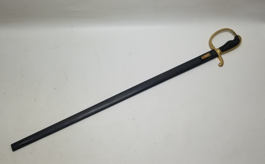 ÜZERİNDE SAHİBİNİN ADININ YAZILI OLDUĞU OSMANLI DÖNEMİ ALLAH BİZİMLE YAZILI ORİJİNAL KININDA TOPÇU SUBAY KILICI