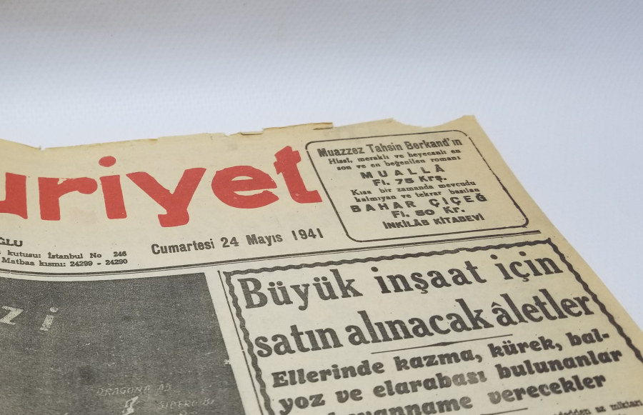 1940 TARİHLİ 2. DÜNYA SAVAŞI DÖNEMİ CUMHURİYET GAZETELERİ