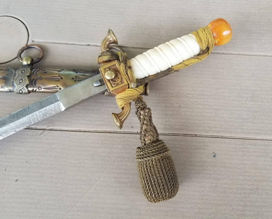 OSMANLI DÖNEMİ FİLDİŞİ SAPLI VE TOMBAK İŞÇİLİKLİ ÇOK NADİR DENİZCİ PAŞA MEÇİ