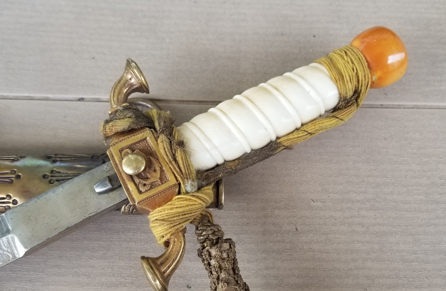 OSMANLI DÖNEMİ FİLDİŞİ SAPLI VE TOMBAK İŞÇİLİKLİ ÇOK NADİR DENİZCİ PAŞA MEÇİ