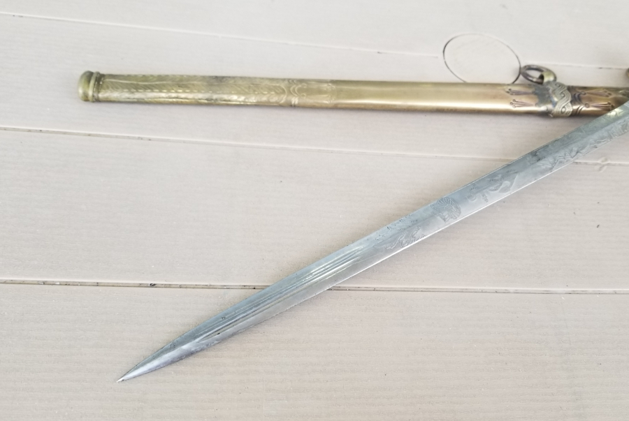 OSMANLI DÖNEMİ FİLDİŞİ SAPLI VE TOMBAK İŞÇİLİKLİ ÇOK NADİR DENİZCİ PAŞA MEÇİ