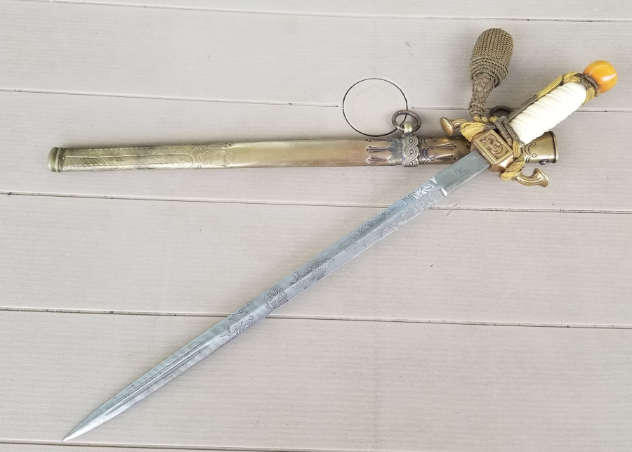 OSMANLI DÖNEMİ FİLDİŞİ SAPLI VE TOMBAK İŞÇİLİKLİ ÇOK NADİR DENİZCİ PAŞA MEÇİ