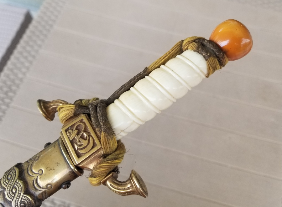 OSMANLI DÖNEMİ FİLDİŞİ SAPLI VE TOMBAK İŞÇİLİKLİ ÇOK NADİR DENİZCİ PAŞA MEÇİ