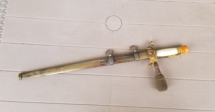 OSMANLI DÖNEMİ FİLDİŞİ SAPLI VE TOMBAK İŞÇİLİKLİ ÇOK NADİR DENİZCİ PAŞA MEÇİ