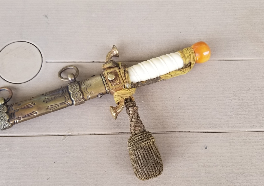 OSMANLI DÖNEMİ FİLDİŞİ SAPLI VE TOMBAK İŞÇİLİKLİ ÇOK NADİR DENİZCİ PAŞA MEÇİ