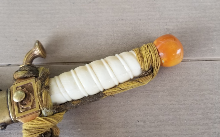 OSMANLI DÖNEMİ FİLDİŞİ SAPLI VE TOMBAK İŞÇİLİKLİ ÇOK NADİR DENİZCİ PAŞA MEÇİ