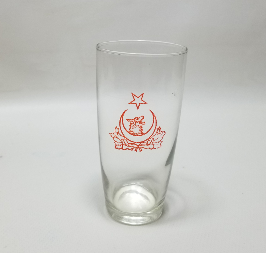 CUMHURİYET BAŞLARI ÇOK NADİR ÜZERİ BOZKURT VE AY YILDIZLI BARDAK