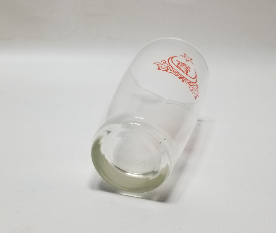 CUMHURİYET BAŞLARI ÇOK NADİR ÜZERİ BOZKURT VE AY YILDIZLI BARDAK