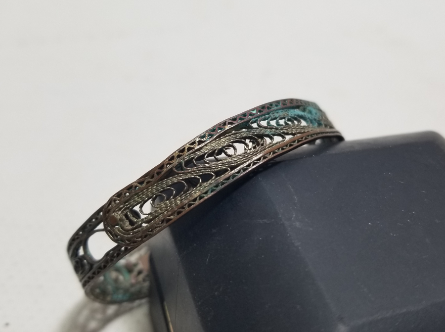 ALTIN VERMEYLİ VE TELKARİ İŞÇİLİKLİ OSMANLI DÖNEMİ BİLEZİK - BİLEKLİK