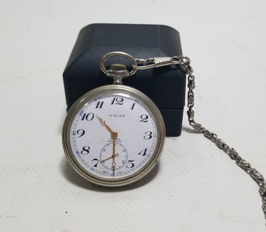 DEVLET DEMİR YOLLARI İÇİN YAPILMIŞ HISLON MARKA KURMALI ANTİKA CEP SAATİ