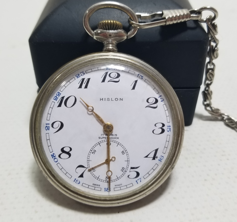 DEVLET DEMİR YOLLARI İÇİN YAPILMIŞ HISLON MARKA KURMALI ANTİKA CEP SAATİ
