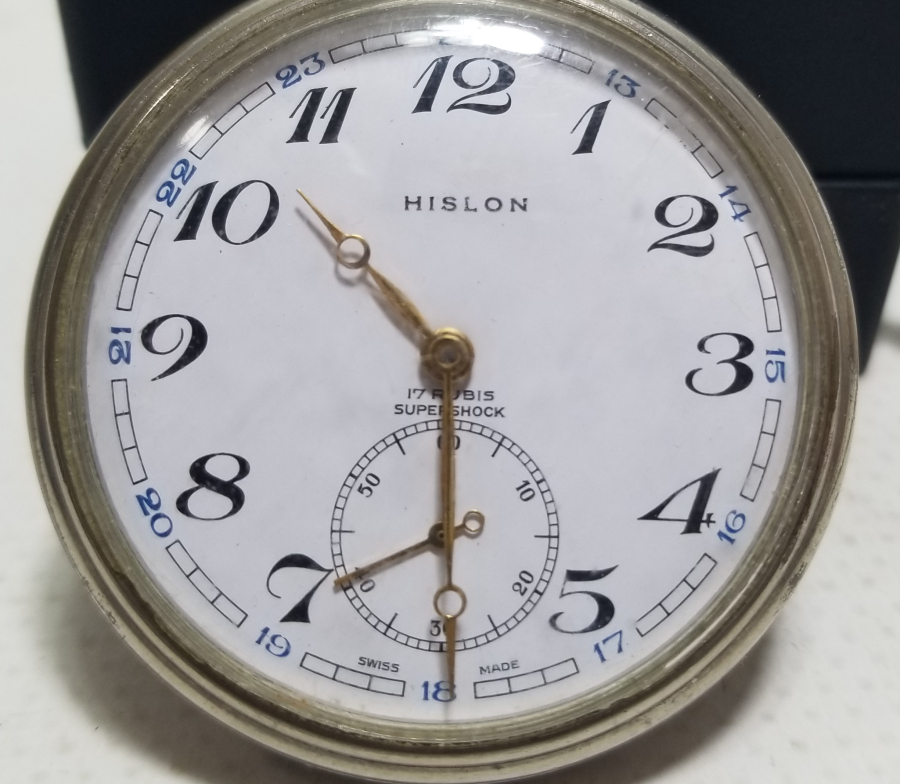 DEVLET DEMİR YOLLARI İÇİN YAPILMIŞ HISLON MARKA KURMALI ANTİKA CEP SAATİ