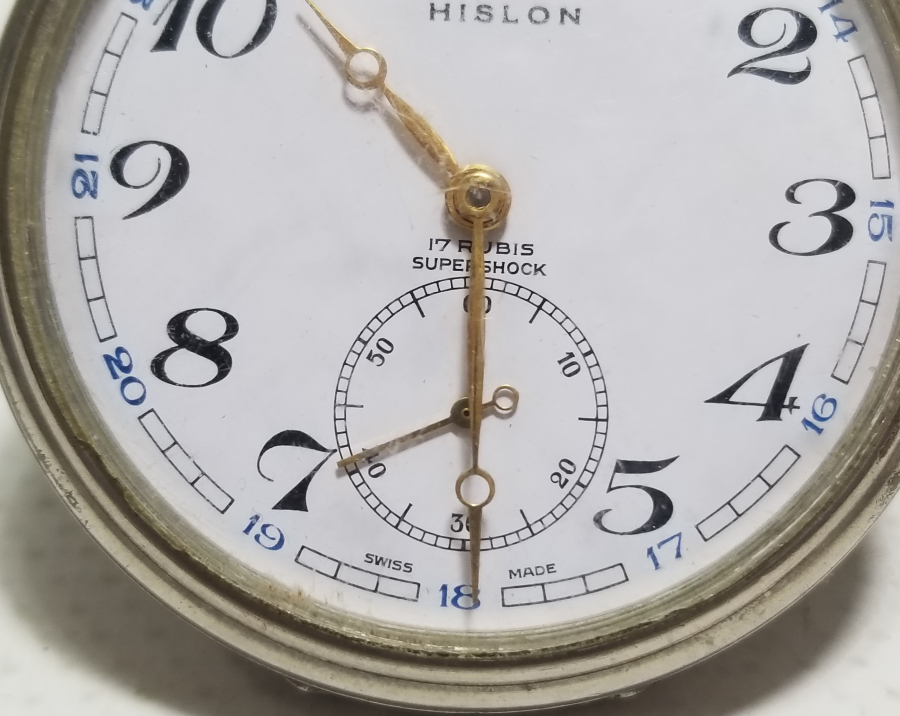 DEVLET DEMİR YOLLARI İÇİN YAPILMIŞ HISLON MARKA KURMALI ANTİKA CEP SAATİ