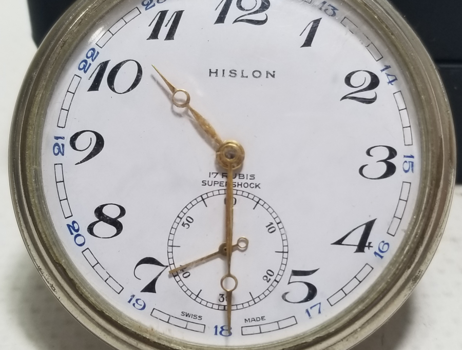 DEVLET DEMİR YOLLARI İÇİN YAPILMIŞ HISLON MARKA KURMALI ANTİKA CEP SAATİ