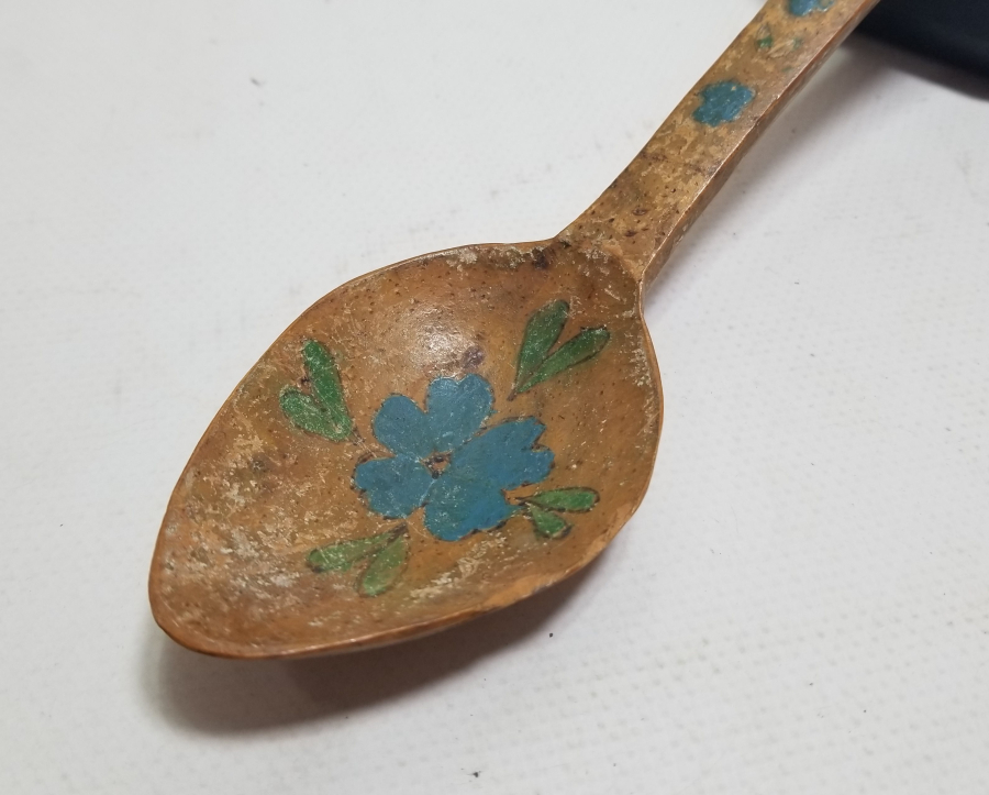 EL BOYAMA ANTİKA TAHTA KAŞIK