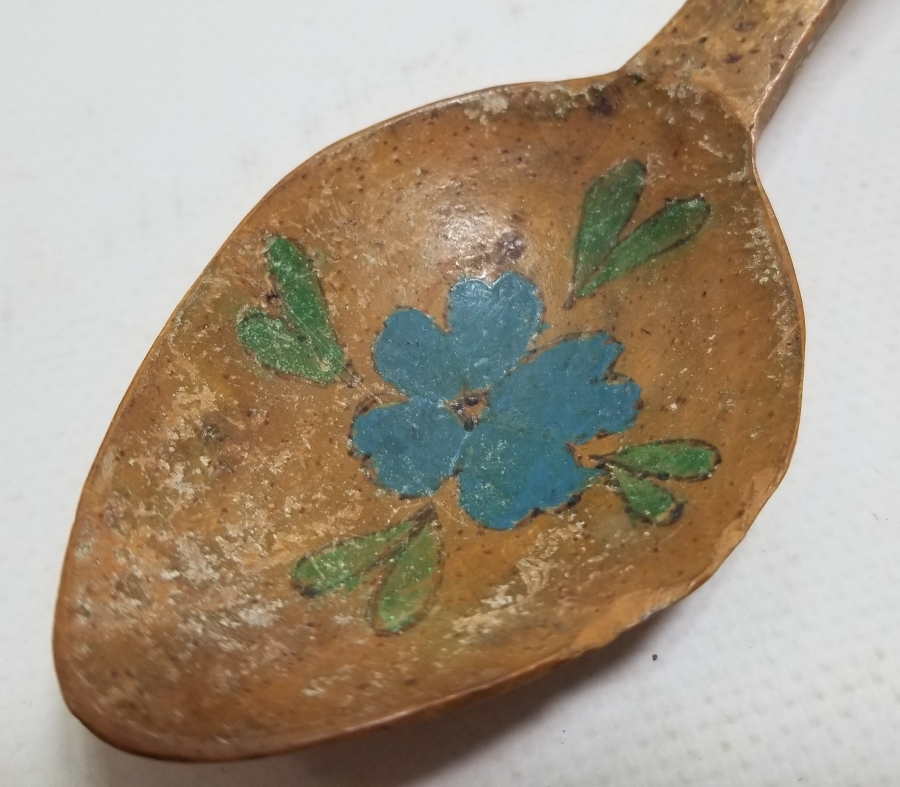 EL BOYAMA ANTİKA TAHTA KAŞIK