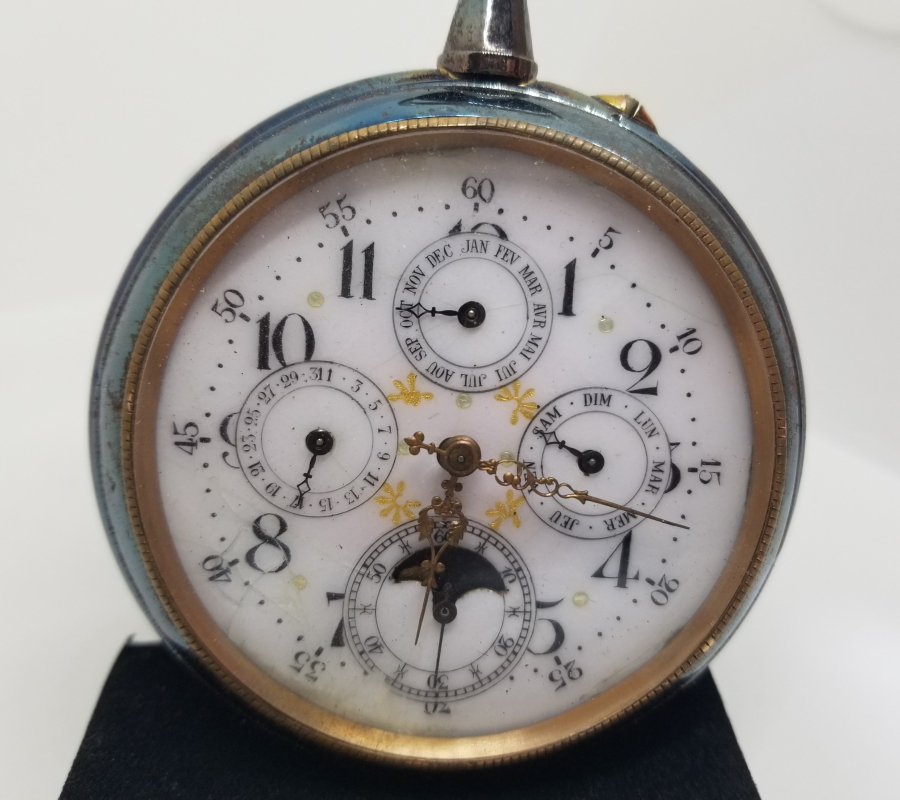 OSMANLI DÖNEMİ ÇOK NADİR DEV BOYDA NADİR MEHTAPLI CEP SAATİ