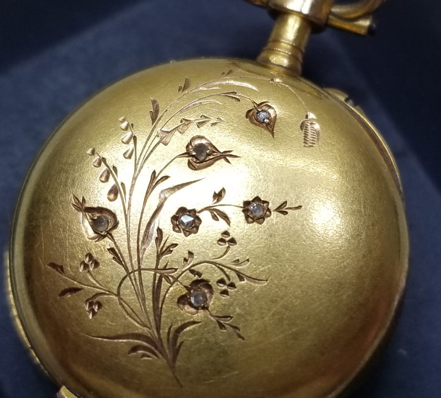 OSMANLI DÖNEMİ ELMAS TAŞLI ALTIN CEP SAATİ