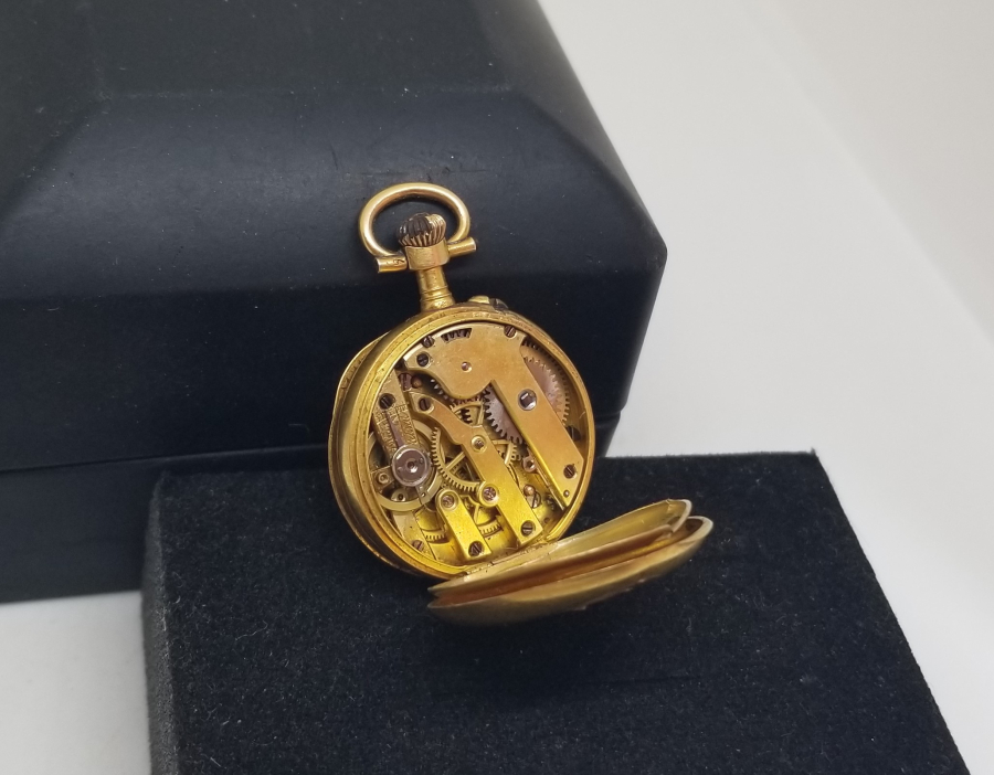 OSMANLI DÖNEMİ ELMAS TAŞLI ALTIN CEP SAATİ