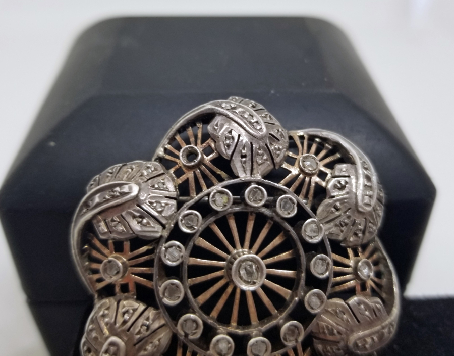 OSMANLI DÖNEMİ ELMAS TAŞLI BROŞ