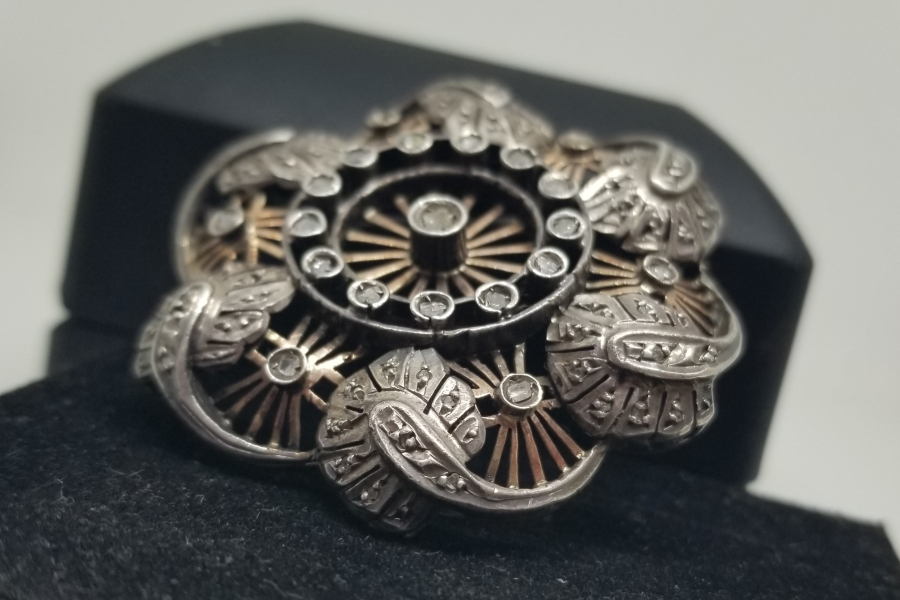 OSMANLI DÖNEMİ ELMAS TAŞLI BROŞ