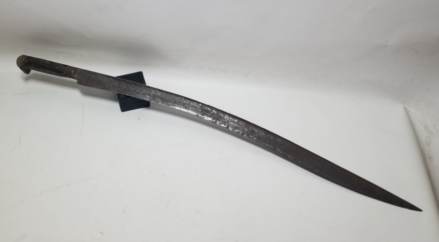 OSMANLI DÖNEMİ GÜMÜŞ ÇAKMA İŞÇİLİKLİ NADİR KEMANKEŞ KILICI - YATAĞANI