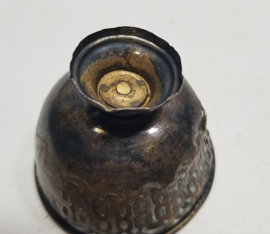 TESTERE VE KALEM İŞÇİLİKLİ OSMANLI DÖNEMİ GÜMÜŞ TUĞRALI FİNCAN ZARFI