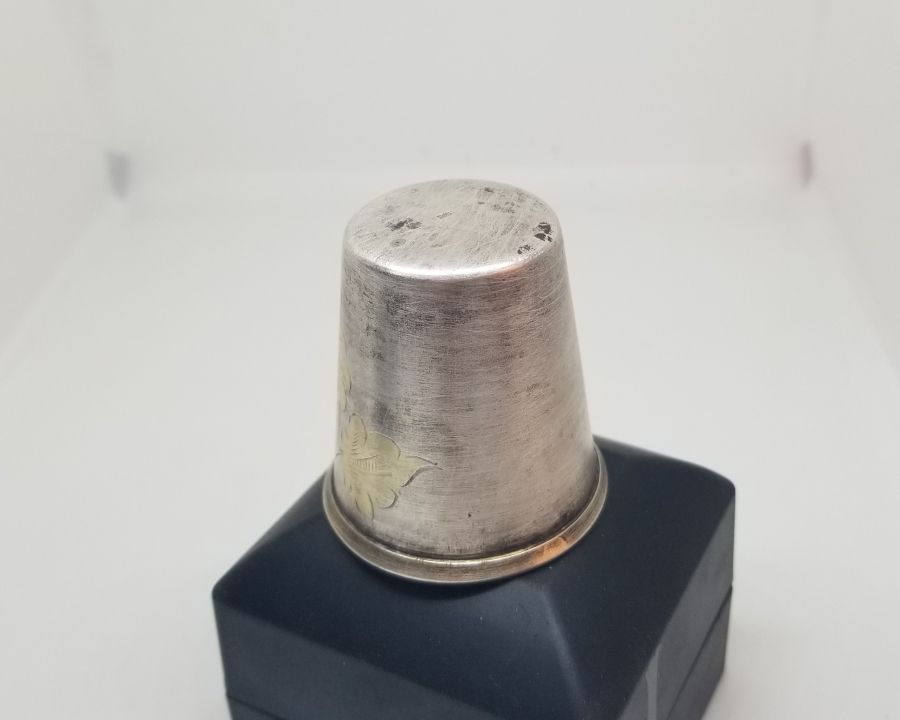 ÜZERİ ALTIN VERMEYLİ ANTİKA GÜMÜŞ LİKÖR BARDAĞI