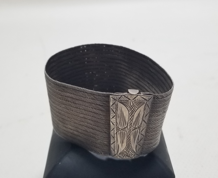 ÜZERİ KALEM İŞÇİLİKLİ OSMANLI DÖNEMİ TRABZON İŞİ HASIR ÖRME GELİN BİLEZİĞİ