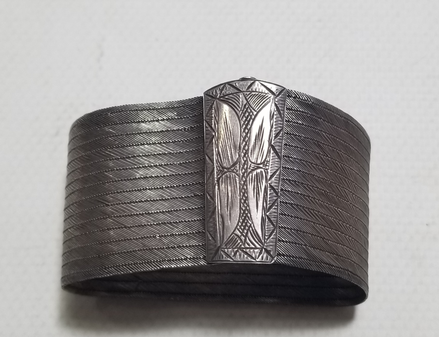 ÜZERİ KALEM İŞÇİLİKLİ OSMANLI DÖNEMİ TRABZON İŞİ HASIR ÖRME GELİN BİLEZİĞİ