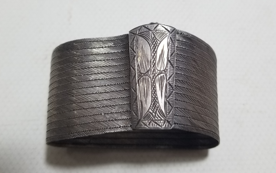 ÜZERİ KALEM İŞÇİLİKLİ OSMANLI DÖNEMİ TRABZON İŞİ HASIR ÖRME GELİN BİLEZİĞİ