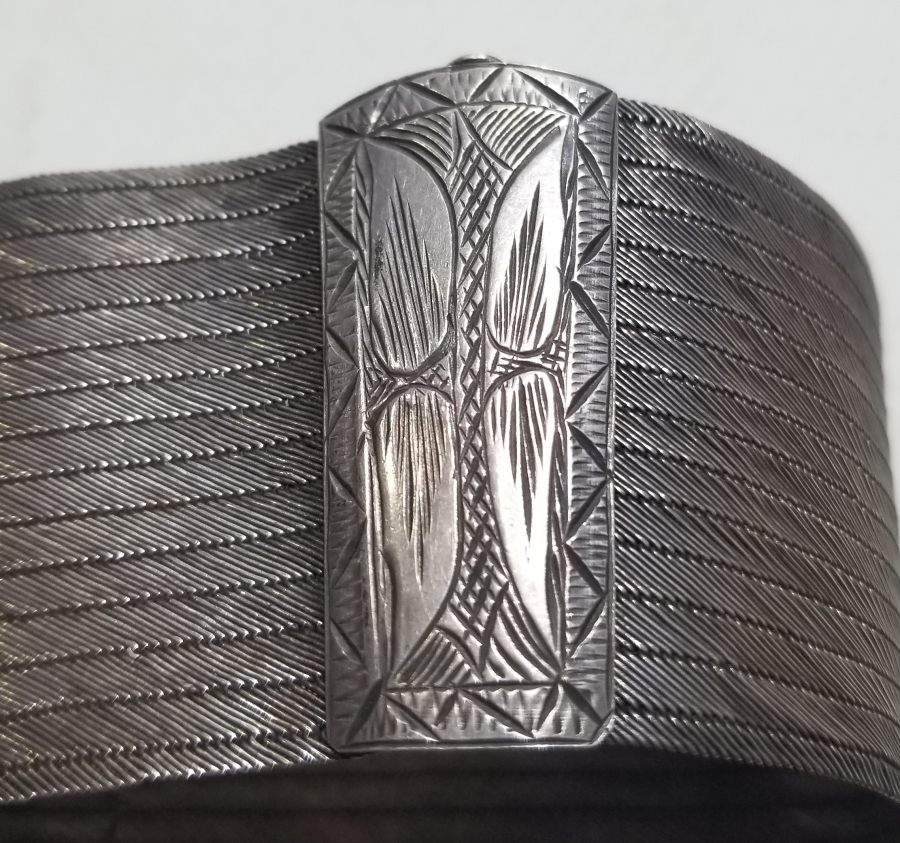 ÜZERİ KALEM İŞÇİLİKLİ OSMANLI DÖNEMİ TRABZON İŞİ HASIR ÖRME GELİN BİLEZİĞİ