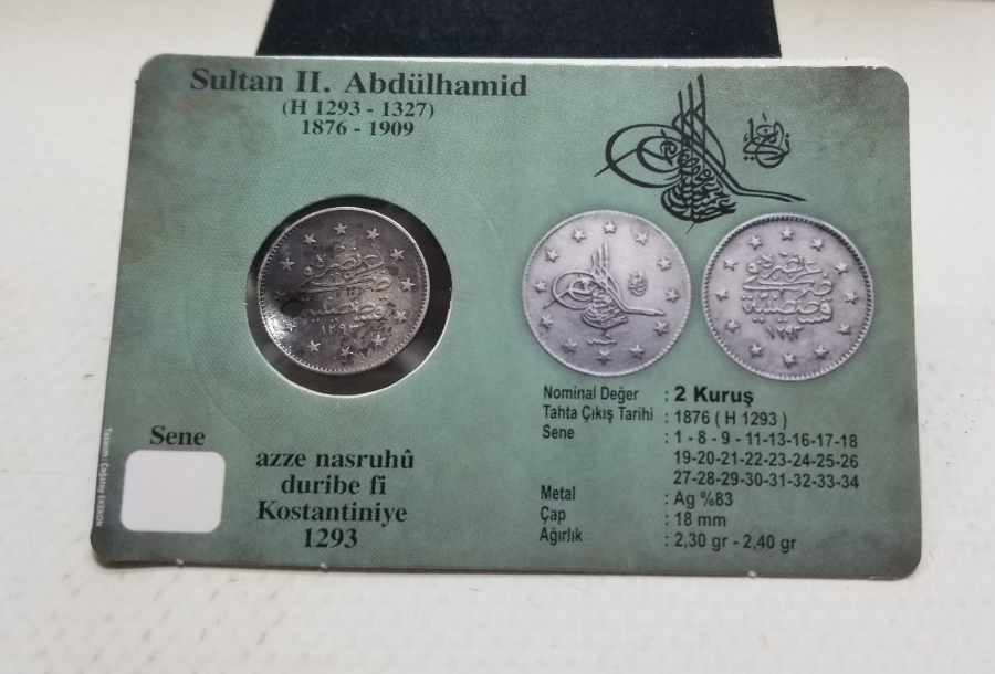 SULTAN ABDÜLHAMİD DÖNEMİ GÜMÜŞ 2 KURUŞ MECİDİYE