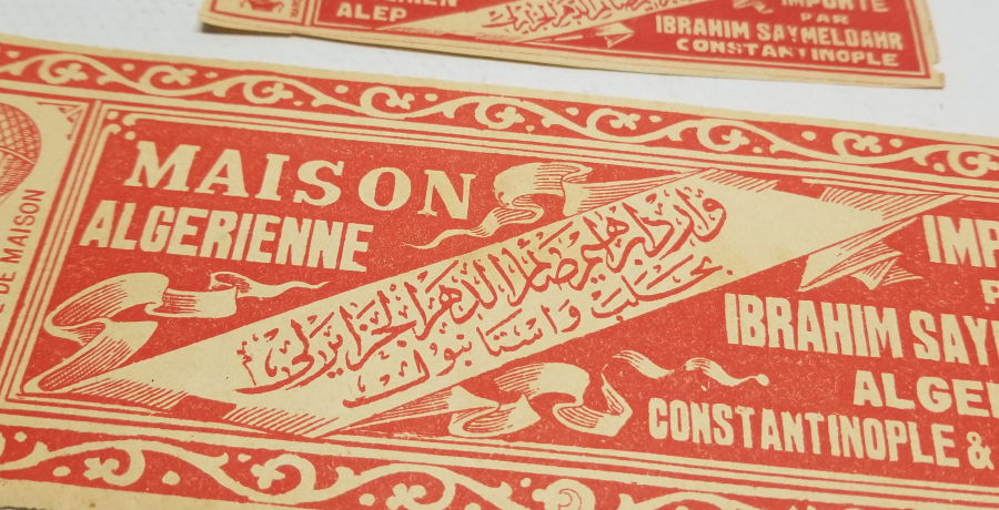 OSMANLI DÖNEMİ İKİ ADET NADİR ETİKET