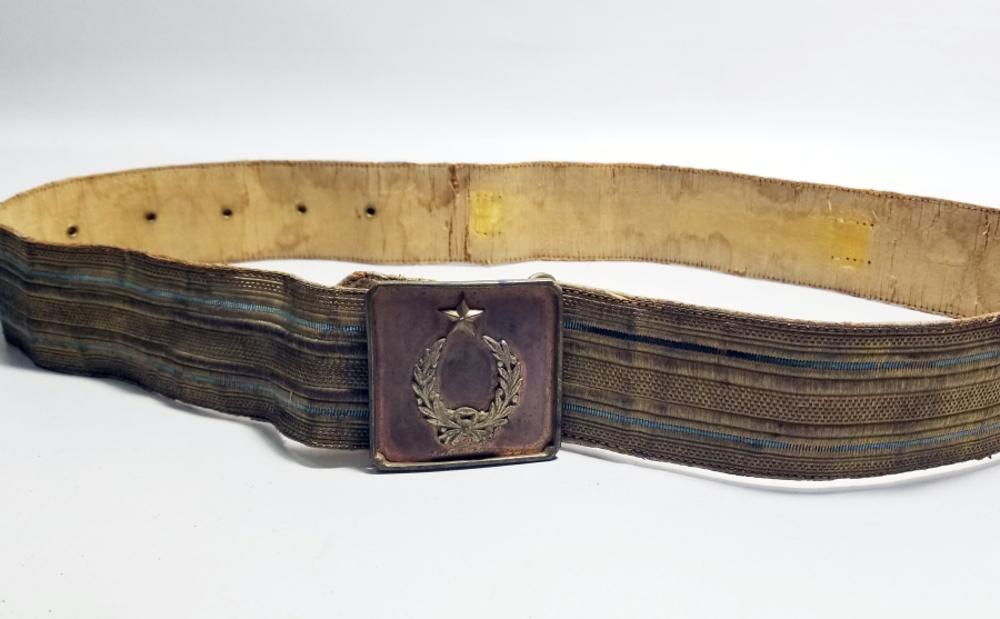 OSMANLI DÖNEMİ ORİJİNAL KEMER VE TOKASIYLA ERTUĞRUL ALAYLARI SUBAY KEMERİ