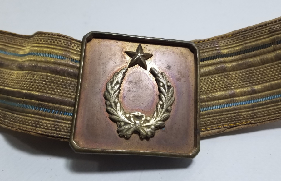 OSMANLI DÖNEMİ ORİJİNAL KEMER VE TOKASIYLA ERTUĞRUL ALAYLARI SUBAY KEMERİ