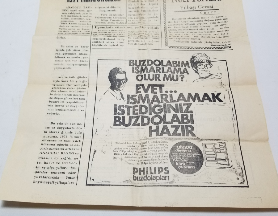 1971 TARİHLİ YEŞİL DADAY GAZETESİ