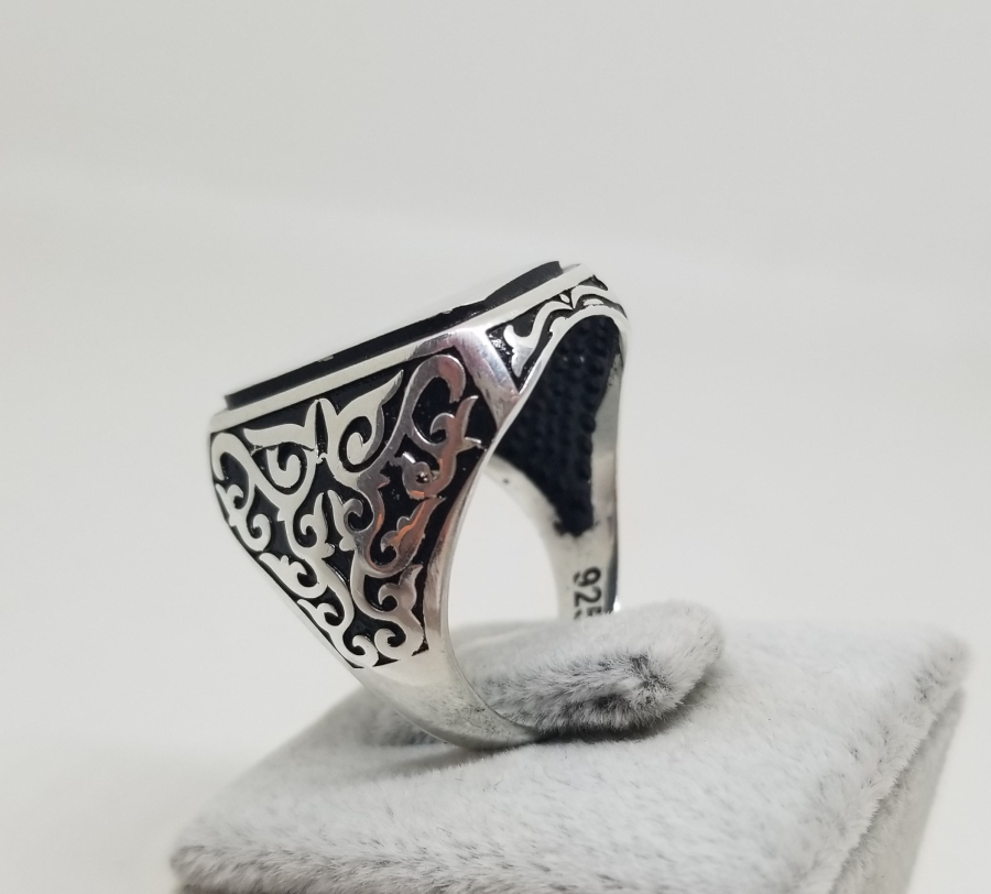 KABARTMA İŞÇİLİKLİ GÜMÜŞ YÜZÜK